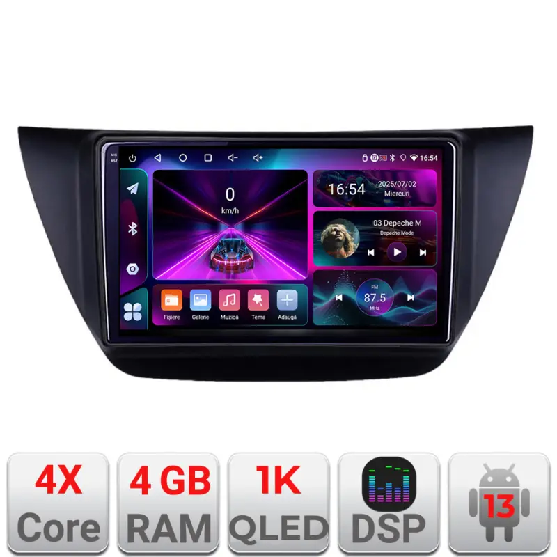 Noutate Navigație Android Mitsubishi Lancer 2001-2007, 4GB RAM, 64GB, ecran InCell 1K