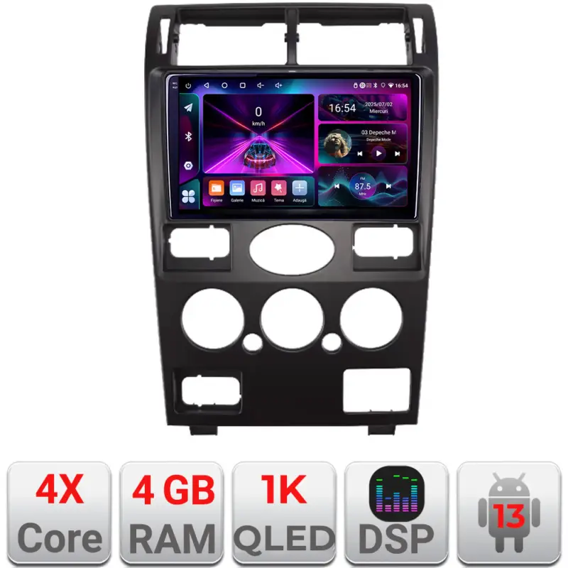 Super ofertă Navigatie Android Ford Mondeo 2004-2007 dedicata, 4GB RAM, 64GB, InCell 1K