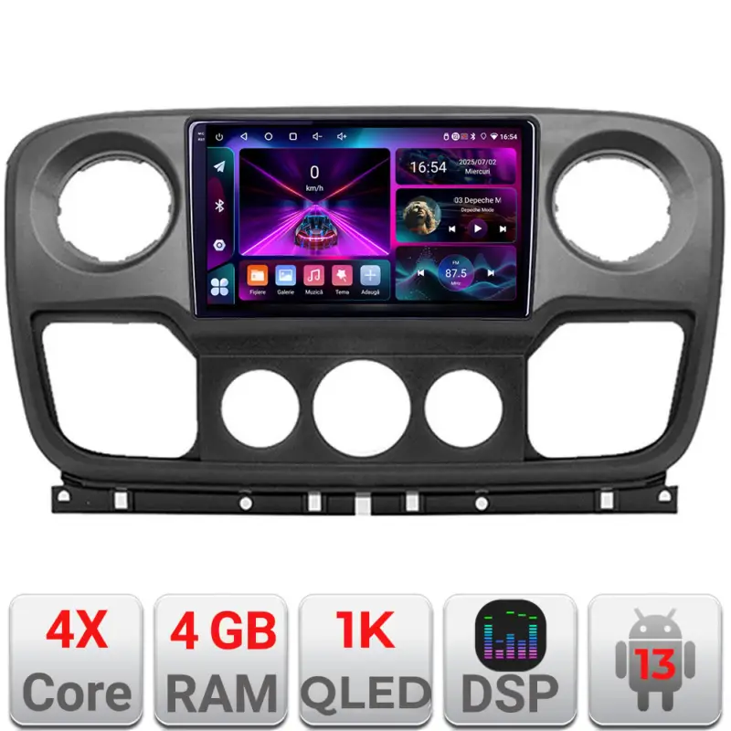 Popular Navigatie Android 4+64 pentru Opel Movano si Renault Master 2010-2021