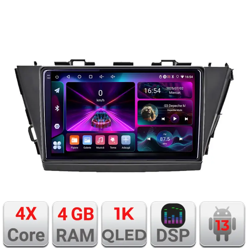Navigație Android Toyota Prius 5 Plus 2012-2020, 4GB RAM, 64GB, ecran 1K Livrare expres
