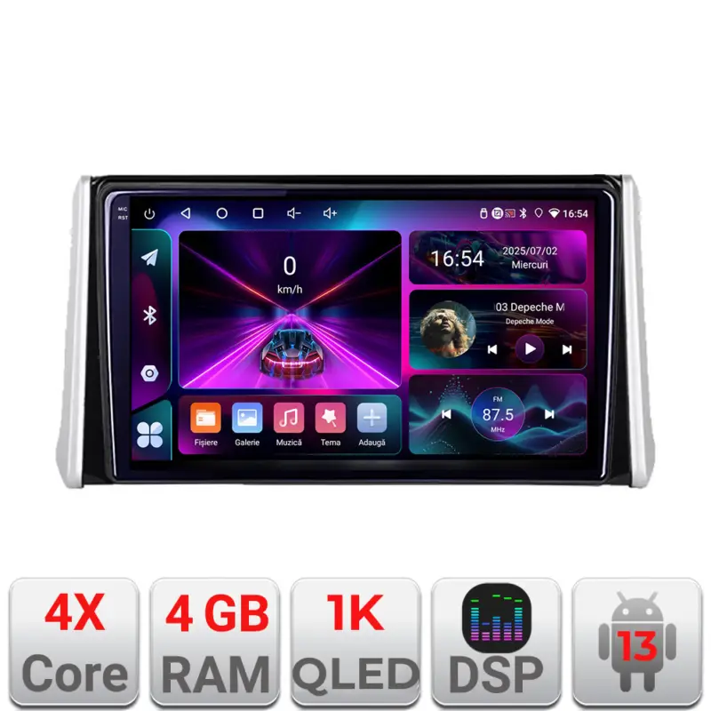 Bestseller Navigație Android Toyota RAV4 2018+ cu ecran InCell 1K, 4GB RAM și 64GB