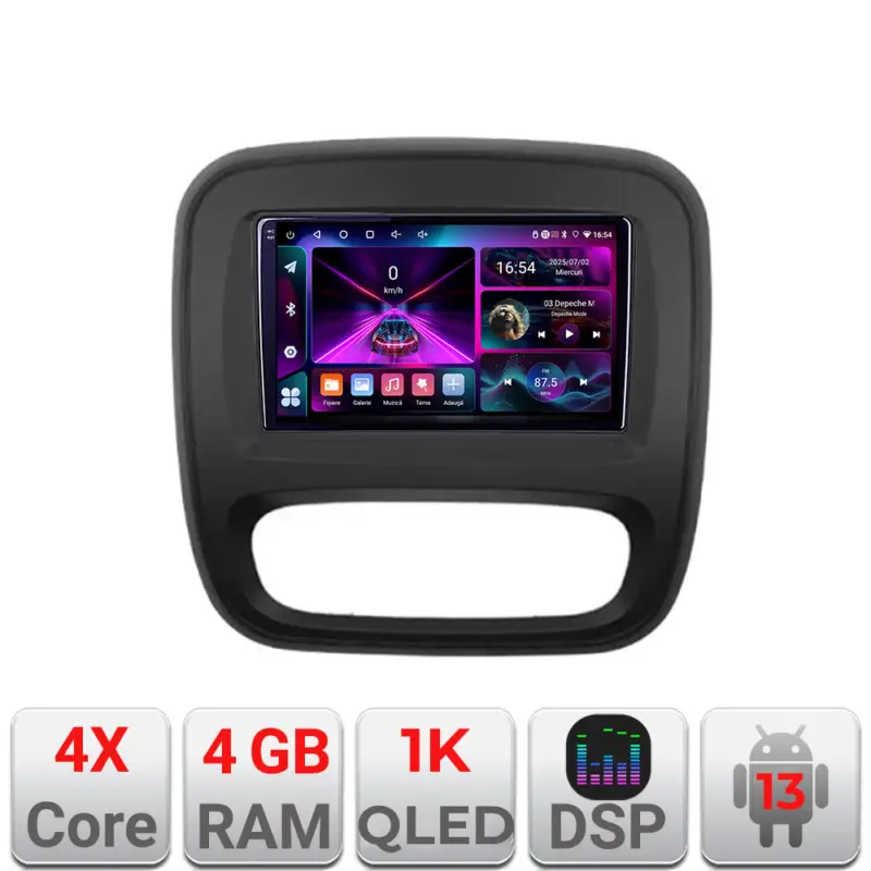 Navigație Android Renault Trafic 2014-2017 4GB+64GB InCell 1K Cel mai bun preț