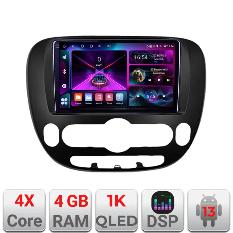 Ultima șansă Navigație Android Kia Soul 2014-2019 cu GPS, 4GB RAM, 64GB și ecran 1K