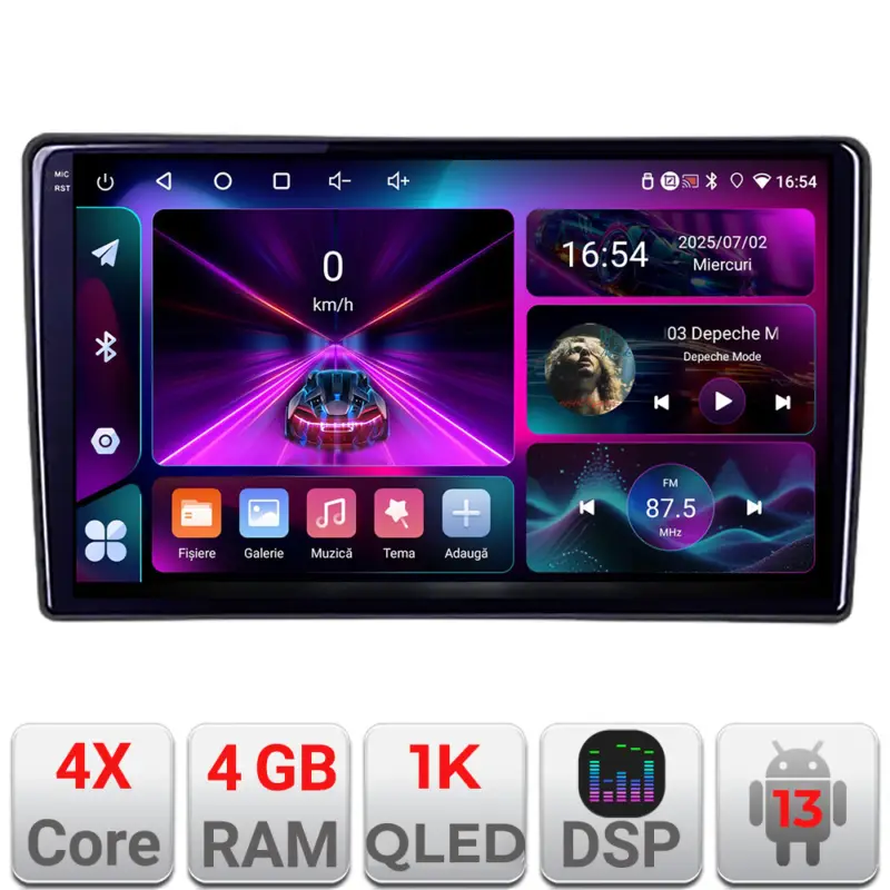 Noutate Navigatie Android Renault Trafic 2008-2012, 4GB RAM, 64GB, ecran 1K