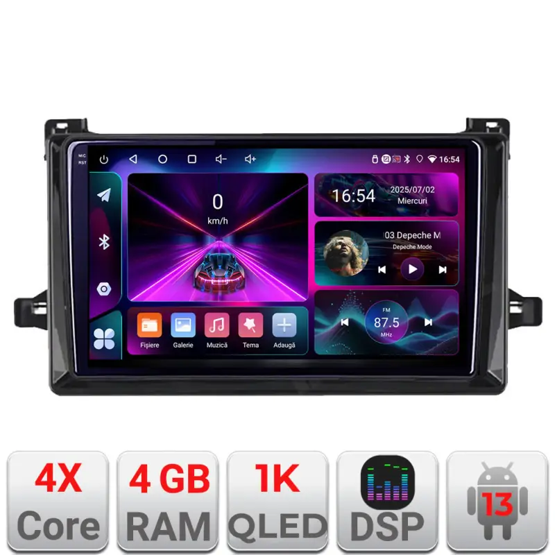 Retur gratuit Navigație Android Toyota Prius 2015+ cu ecran 1K InCell, 4GB RAM și 64GB