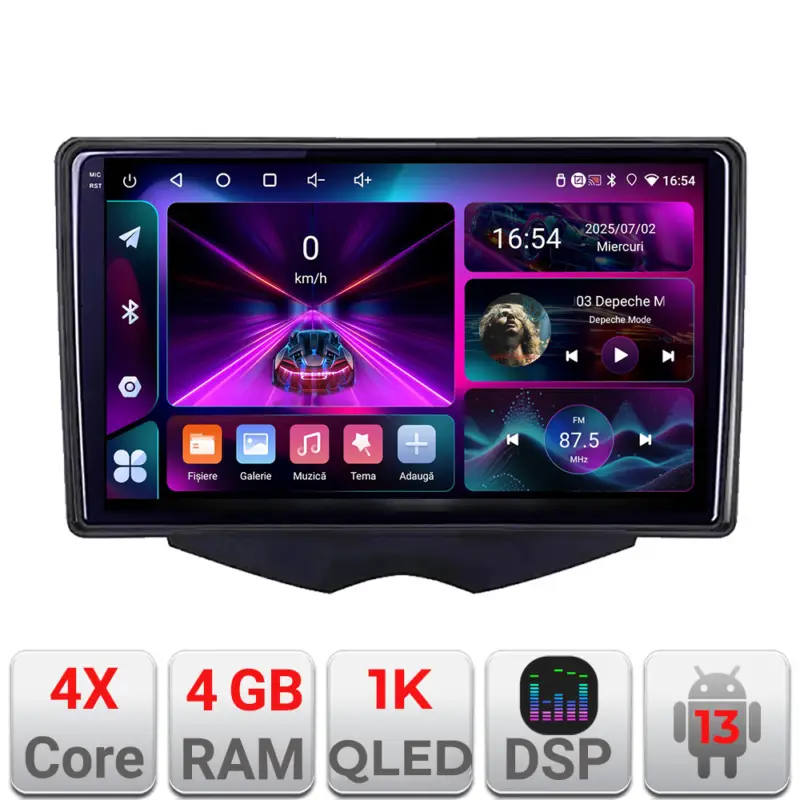 Navigație Android Hyundai Veloster 2010-2018, 4GB RAM, 64GB, ecran 1K Reducere de preț
