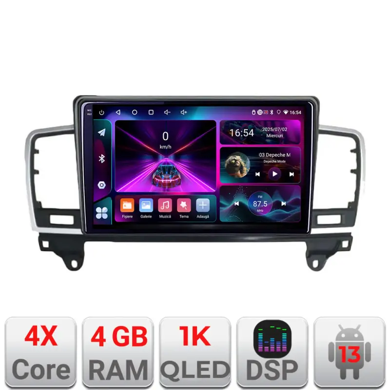 Navigație Android Mercedes ML W166 NTG4.5 4GB RAM 64GB 1K InCell Popular