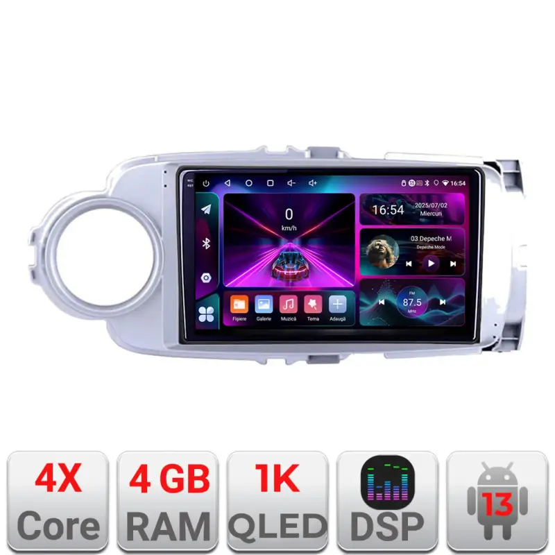 Ofertă de sezon Navigatie Android Toyota Yaris 2010-2018, 4GB RAM, 64GB, ecran 1K InCell