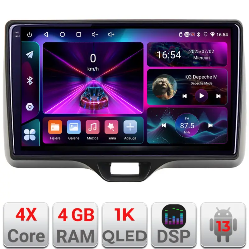 Retur gratuit Navigație Android Toyota Yaris 2020+ 4GB RAM 64GB, ecran 1K InCell