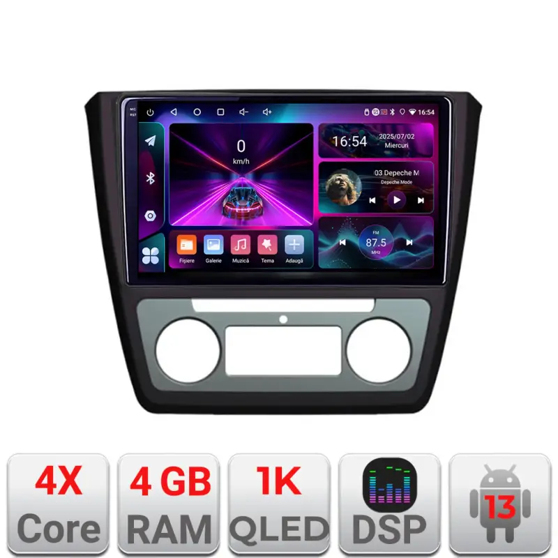 Reduceri Navigatie dedicata Skoda Yeti 2009-2014 Android 13, 4GB RAM, 64GB, ecran 1K