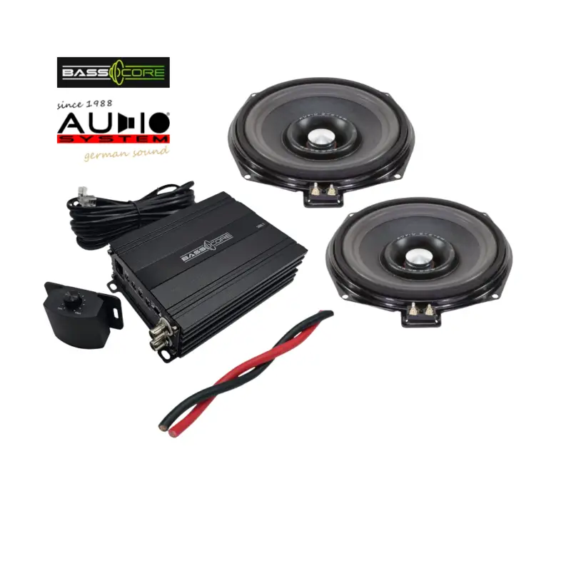 Pachet 2 subwoofere dedicate BMW E/F/G cu amplificator BassCore si cablu 5 m Bestseller
