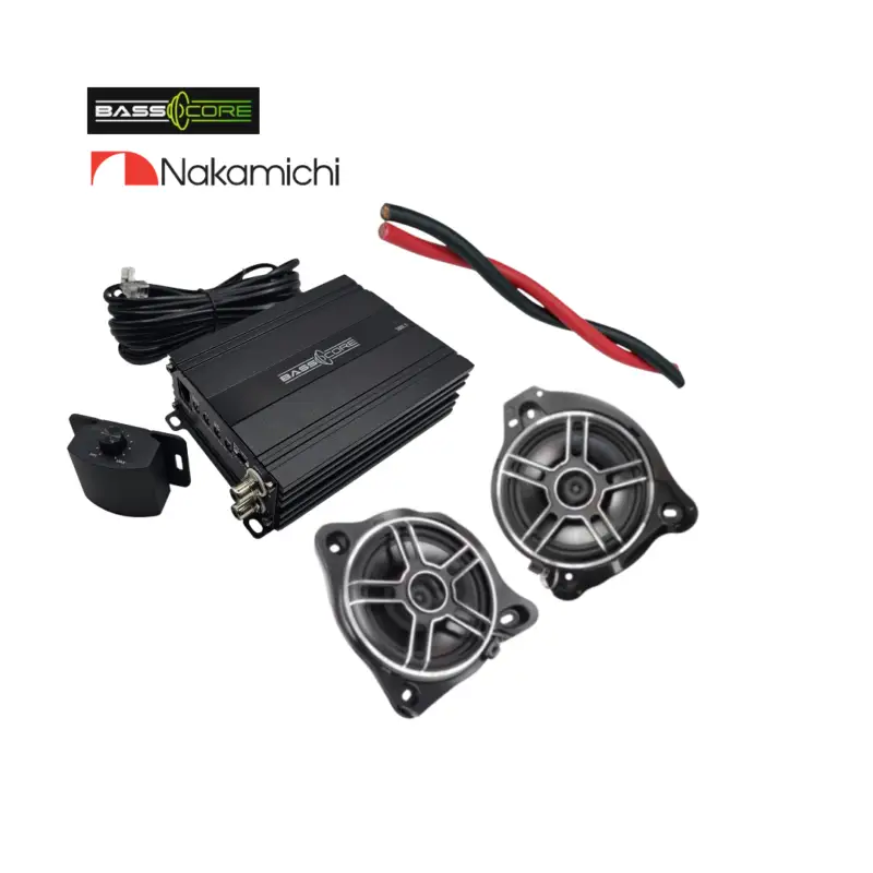 Preț promoțional Pachet audio Mercedes cu 2 subwoofere Nakamichi, amplificator BassCore si cablu
