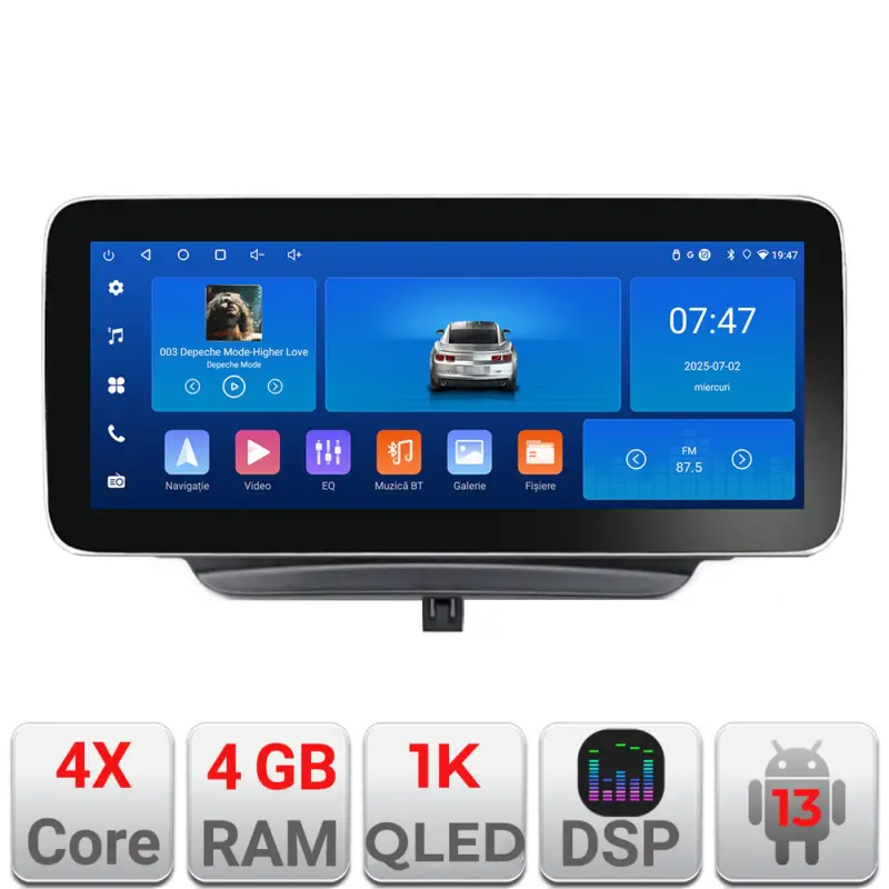 Plată securizată Navigatie Ford Turneo Courier / Transit Courier 2014-2023, 12.3 inch, 4GB+64GB, CarPlay