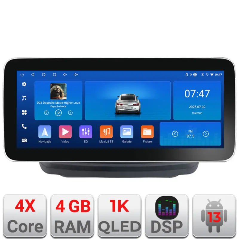 Navigatie Hyundai Genesis Android 13, 12.3 inch, 4GB RAM, 64GB Transport gratuit