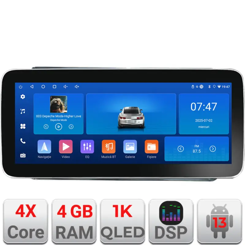 Livrare gratuită Navigație Toyota 2DIN Edotec 12.3 inch Android 13, 4GB RAM, 64GB, GPS