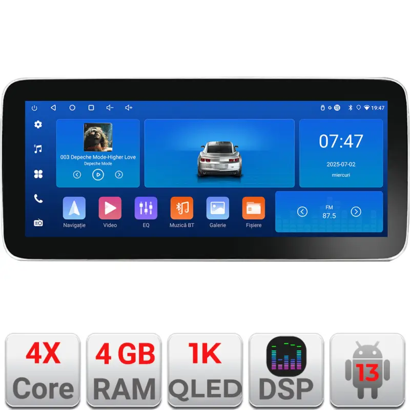 Plată securizată Navigație Android VW Touareg 2002-2010, 12.3 inch, 4GB+64GB, WiFi, GPS