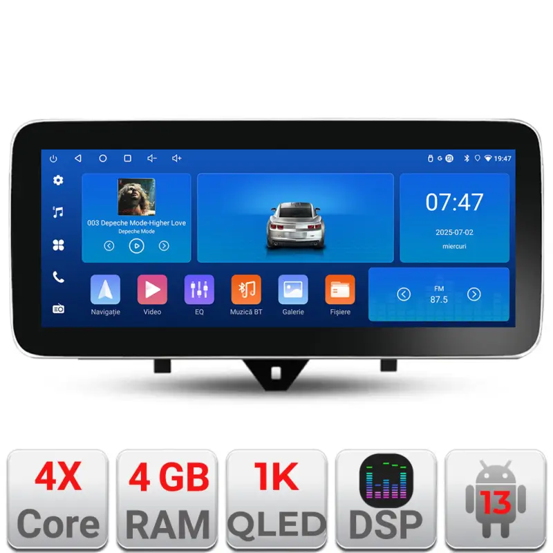 Expediere rapidă Navigatie Smart ForTwo 2010-2015 Edotec K-Smart10, 12.3 inch, 4+64GB