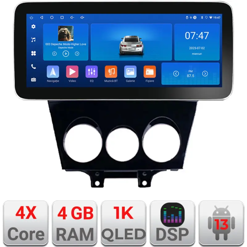Popular Navigație Mazda RX-8 2003-2008 Edotec 12.3 inch Android 13, 4GB+64GB