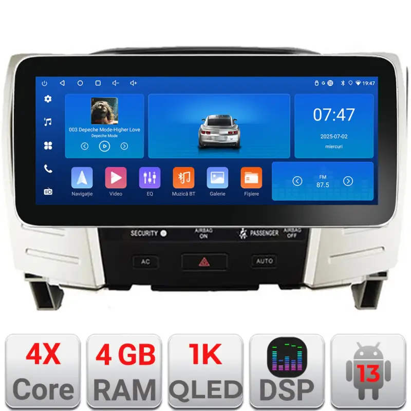 Disponibil imediat Navigatie Android Lexus RX300 2003-2008, 12.3 inch, 4GB+64GB, WiFi, GPS
