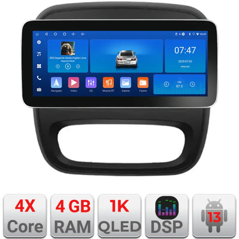 Navigatie Android Renault Trafic 2014-2018, 12.3 inch, 4GB+64GB, WiFi Noutate