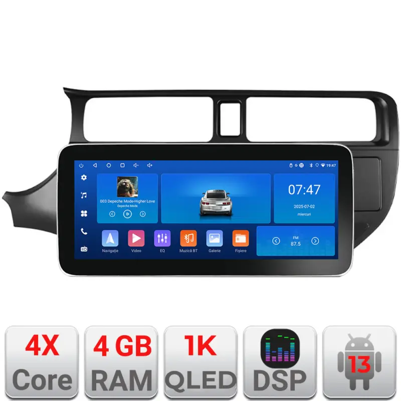 Ofertă limitată Navigatie Android Kia Rio 2011-2014, 12.3 inch, 4GB RAM, 64GB, GPS