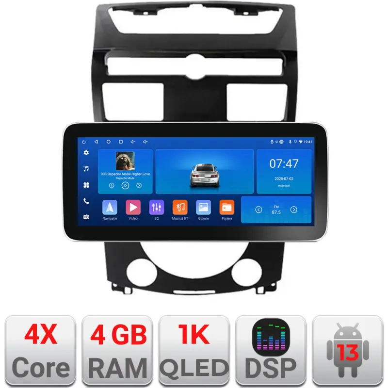 Navigație Android SsangYong Rexton 2006-2013, 12.3 inch, 4GB+64GB Plată sigură