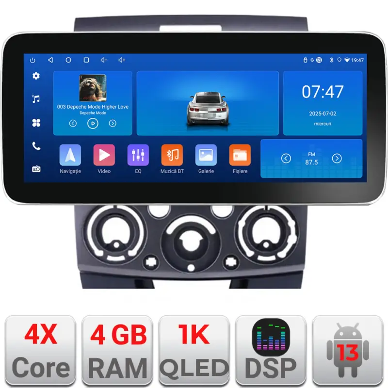 Navigatie Android Ford Ranger si Mazda BT50 2007-2012, 12.3 inch, 4+64GB Ultima șansă