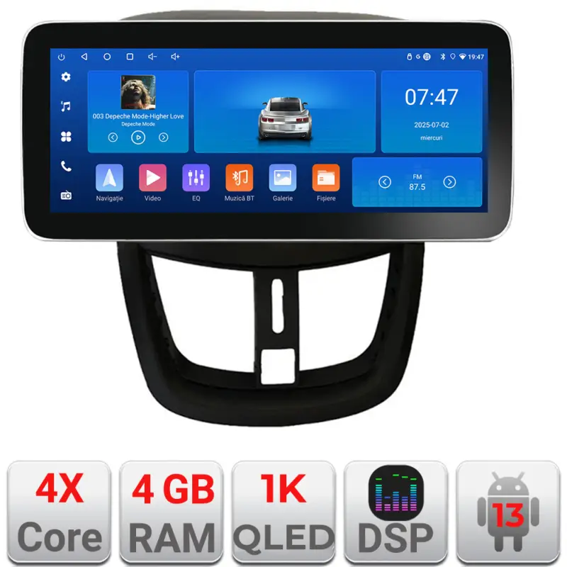 Cel mai bun preț Navigatie dedicata Peugeot 207 Edotec 12.3 inch Android 4GB+64GB
