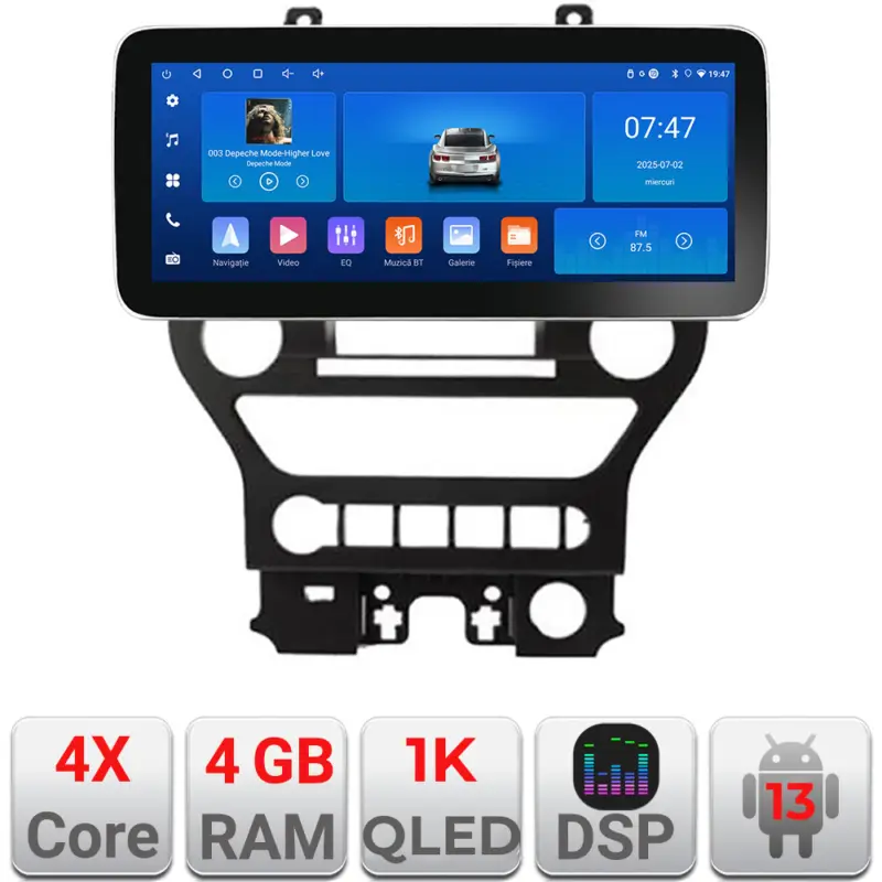 Navigație Android Ford Mustang 2015-2020, 12.3 inch, 4GB+64GB, WiFi Cumpărături sigure