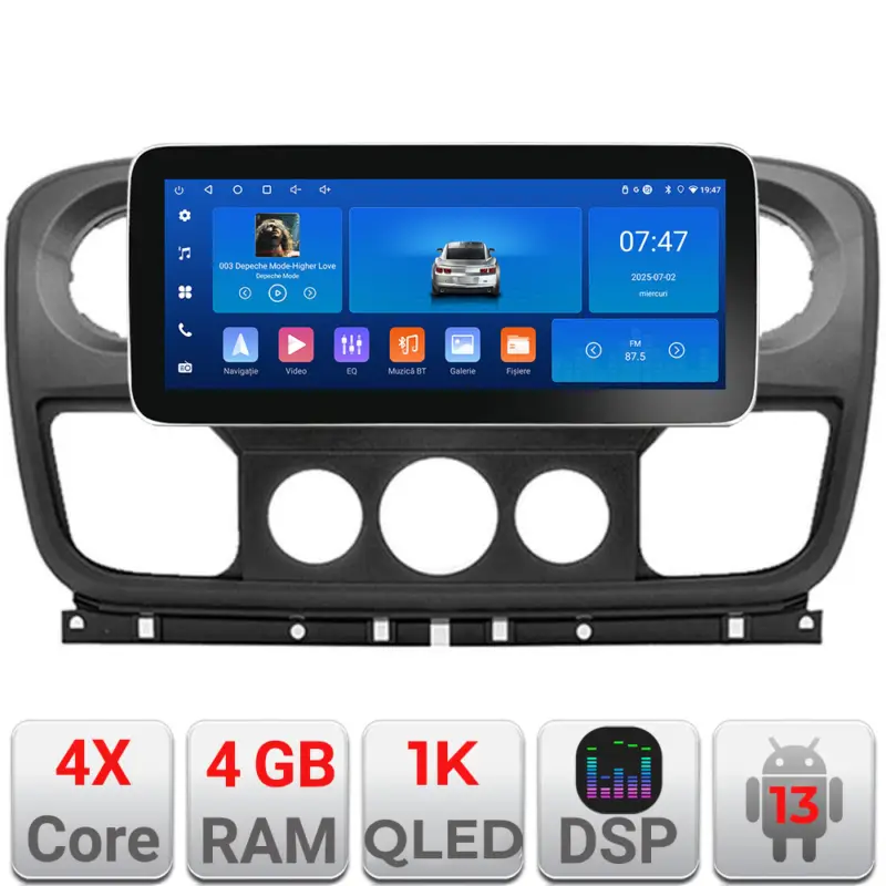 Navigație Opel Movano și Renault Master 2010-2021, 12.3 inch, Android 4+64 GB Cumpără acum