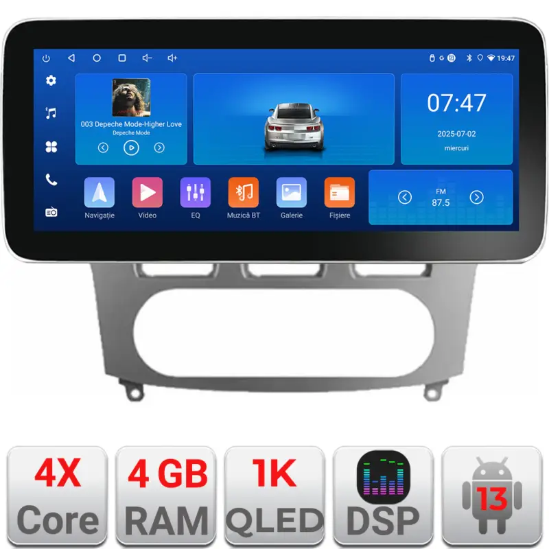 Navigație Ford Mondeo 2006-2010 Android 13, 4GB RAM, 64GB, 12.3 inch Preț mic