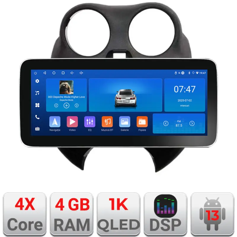 Preț redus Navigatie Nissan Micra 2010-2014 Edotec 12.3 inch Android 4GB+64GB