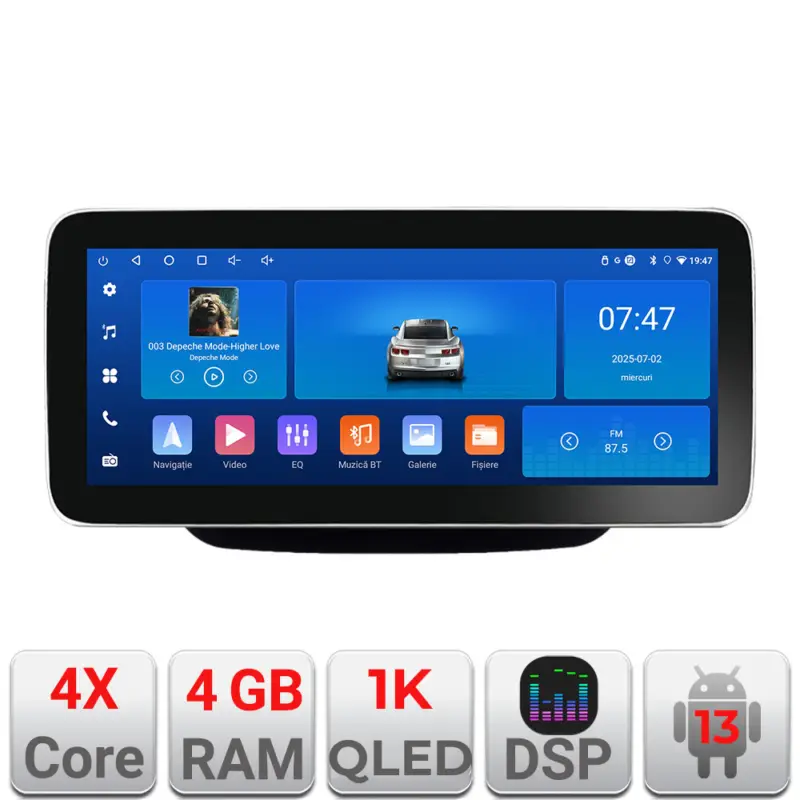 Ultima șansă Navigație Android Mitsubishi Lancer 2001-2007, 12.3 inch, 4GB+64GB