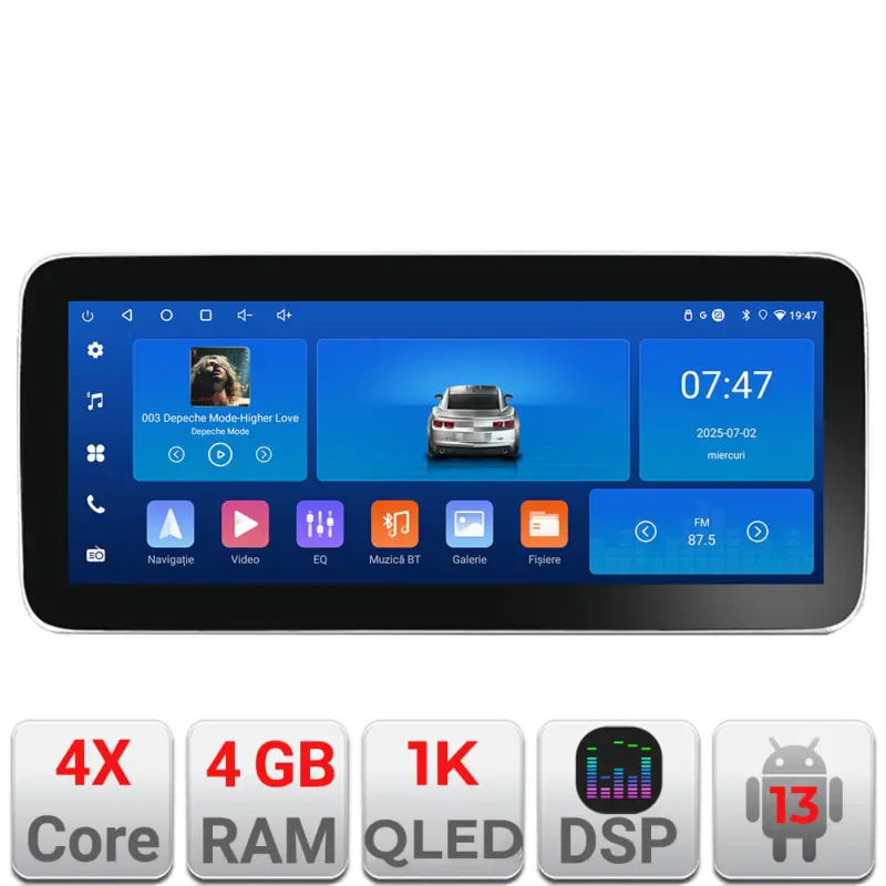Navigatie Android Seat Ibiza 2017+ Edotec 12.3 inch 4GB RAM 64GB GPS Ofertă limitată