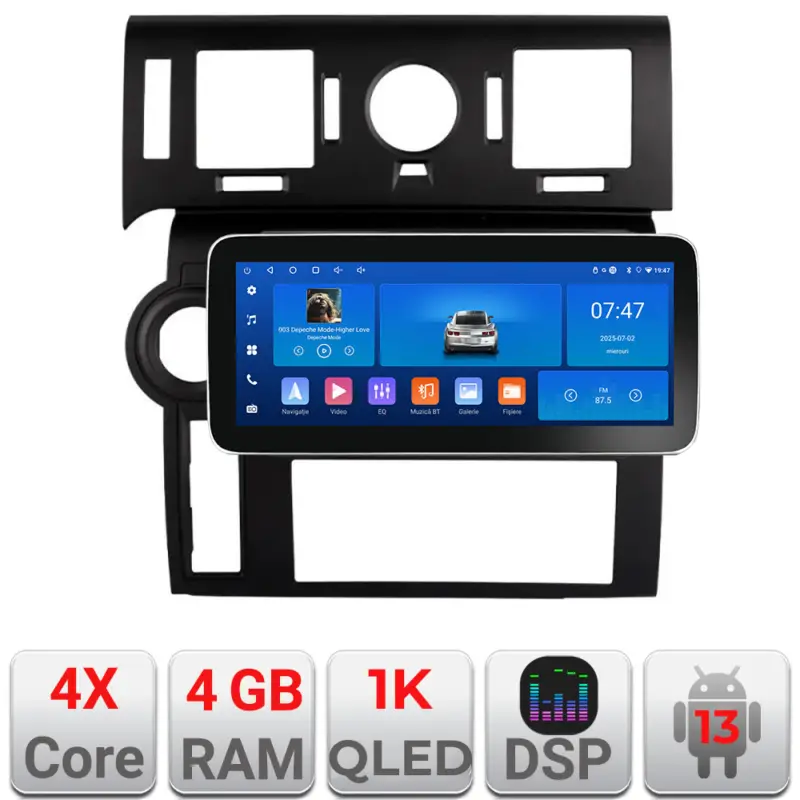 Navigatie dedicata Hummer H2 2002-2008, 12.3 inch, Android 13, 4GB+64GB Plată sigură