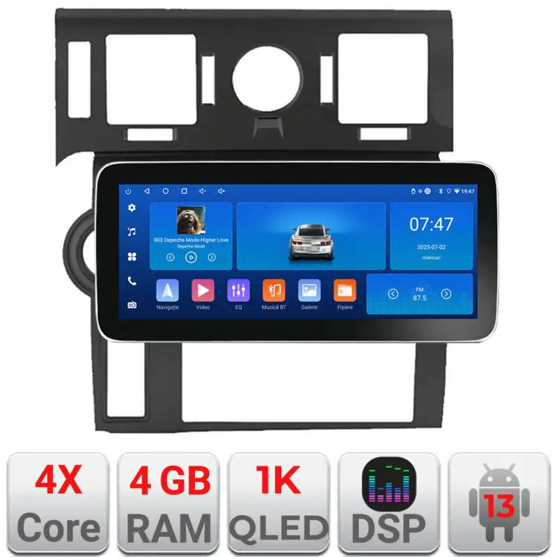 Navigație Android Hummer H2 2008-2010, 12.3 inch Incell 1K, 4GB+64GB Plată sigură