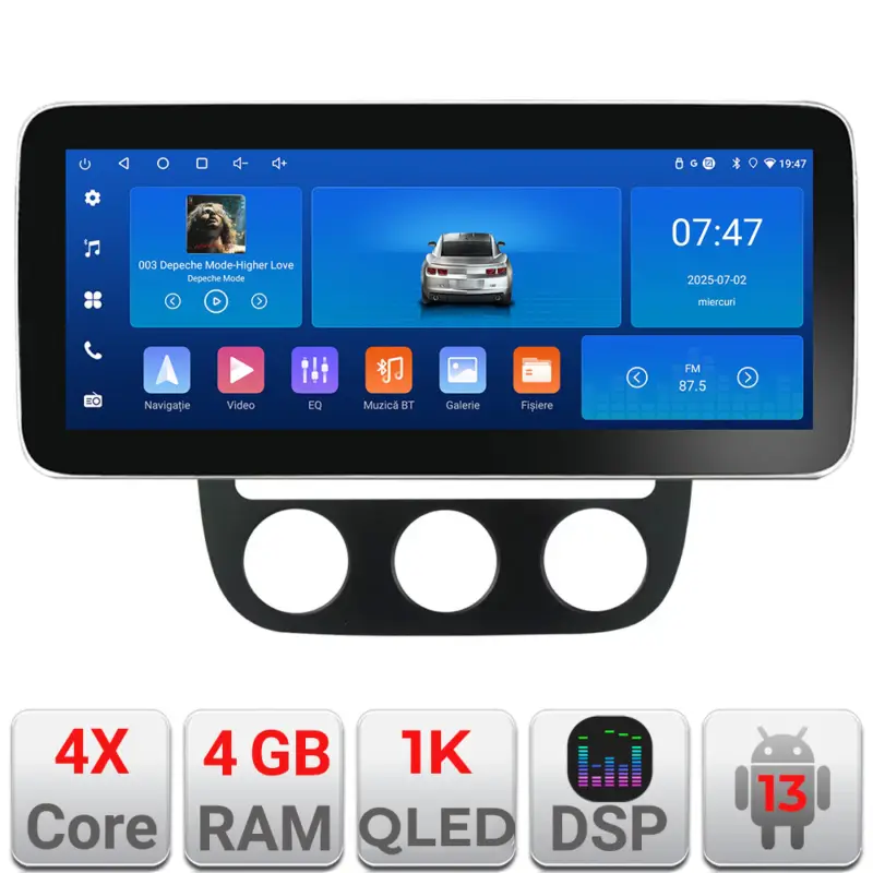 Navigatie Android VW Golf 5 2004-2010 12.3 inch 4GB+64GB pentru clima automata Ofertă limitată