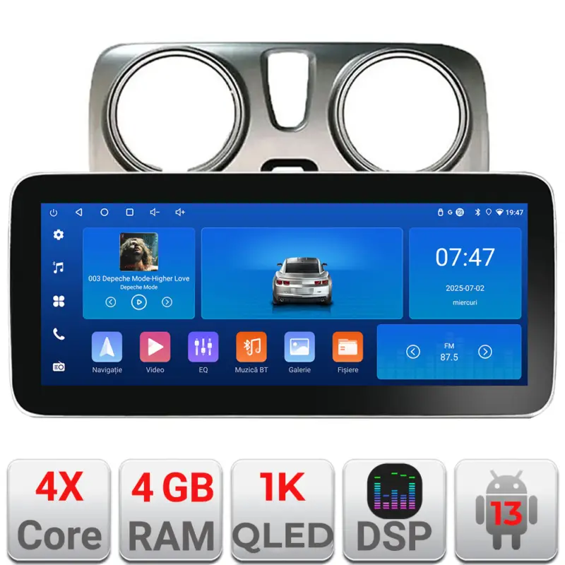 Navigatie Dacia Dokker Edotec 12.3 inch 4GB RAM 64GB Android 13 Disponibil imediat