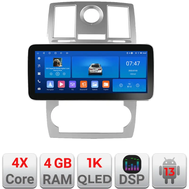 Navigatie Android Chrysler 300C 2004-2008, 12.3 inch, 4GB+64GB, WiFi Ultima șansă