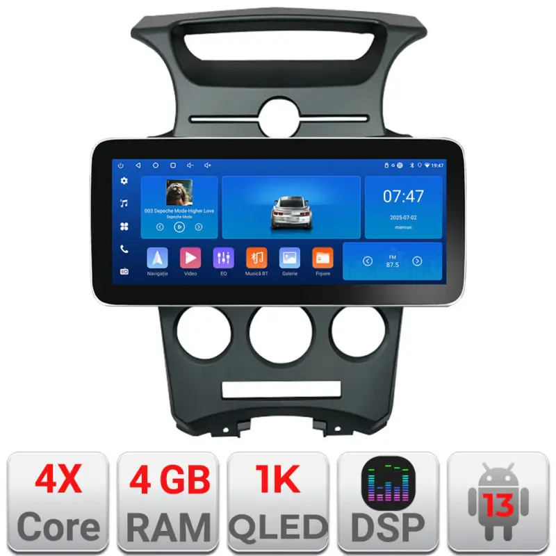 Navigație Android Kia Carens 2006-2012, 12.3 inch, 4GB+64GB, WiFi 5GHz Doar azi