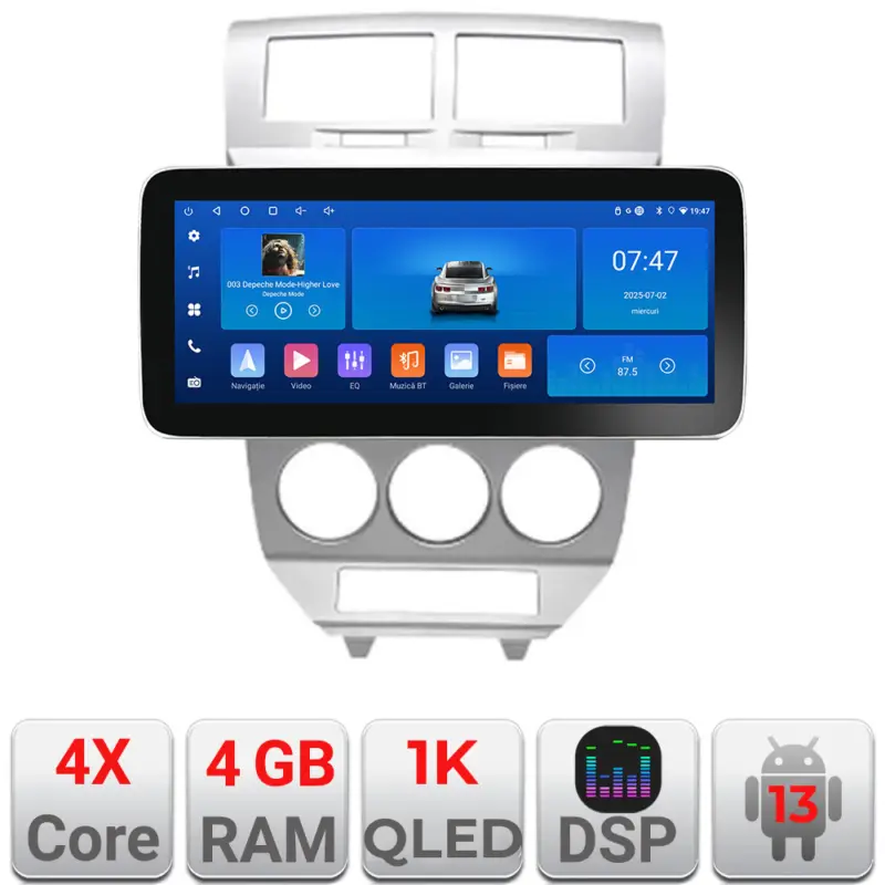Navigatie Android Dodge Caliber 2006-2010, 12.3 inch, 4GB RAM, 64GB Ofertă specială