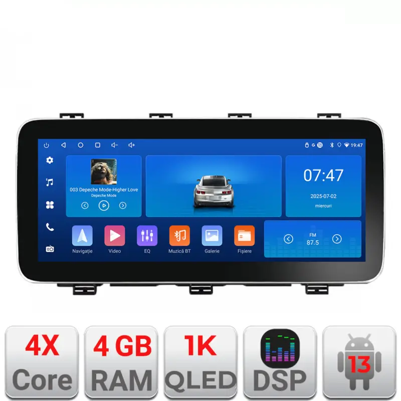Navigație Android Seat Ateca Edotec 12.3 inch 4GB+64GB WiFi 5GHz GPS Preț mic