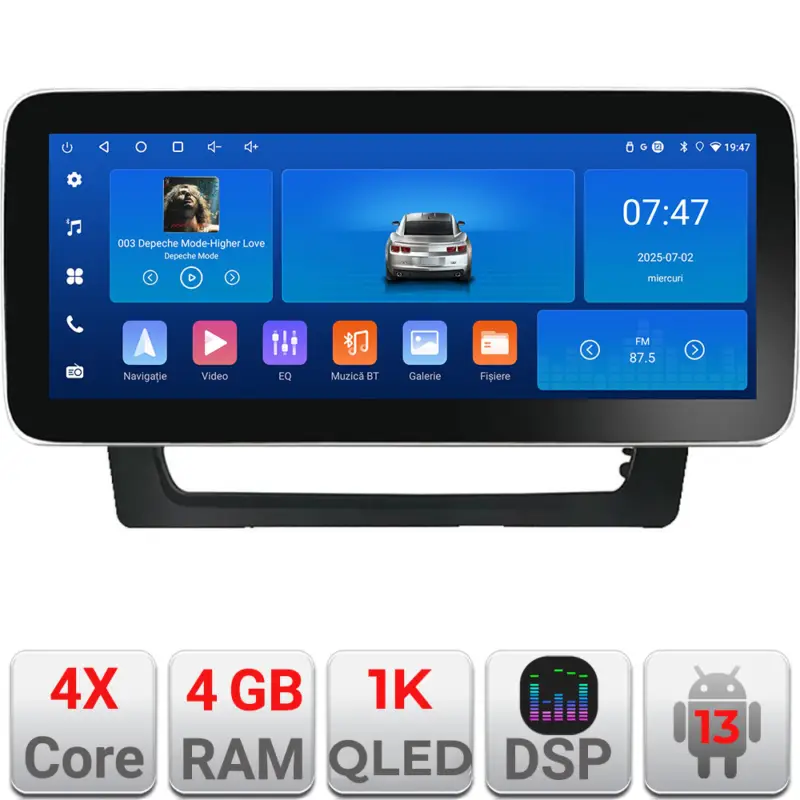 Navigatie Android Mitsubishi ASX 2020, 12.3 inch, 4GB RAM, 64GB, WiFi 5GHz Preț promoțional