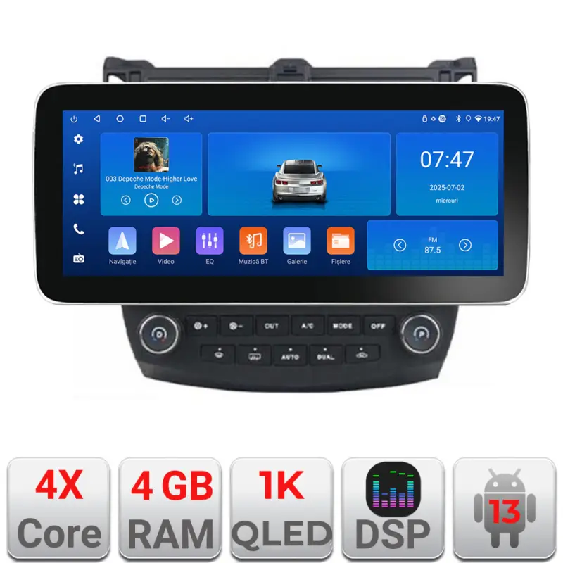 Navigație Android Honda Accord 2004-2008, 12.3 inch, 4GB RAM, 64GB Preț redus