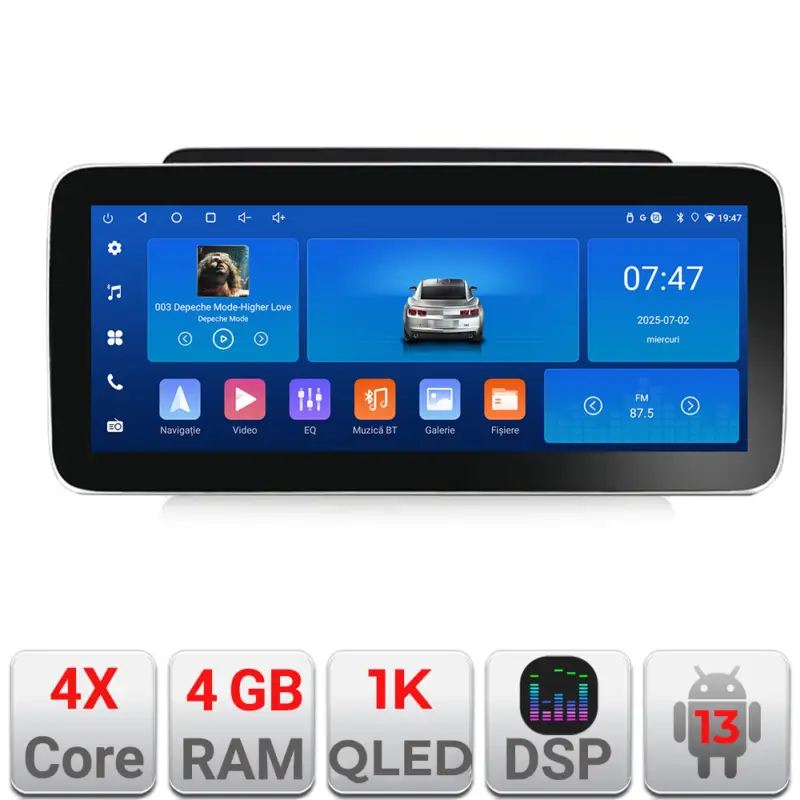 Plată sigură Navigatie Audi A4 A5 B8 cu MMI3G, 12.3 inch, Android, 4+64GB