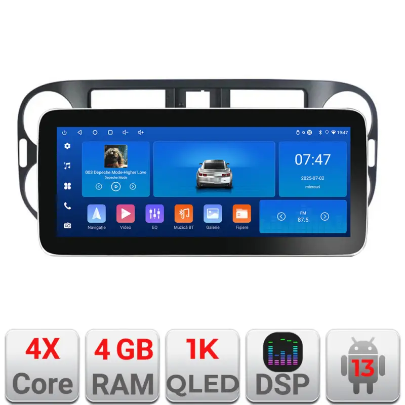 Navigatie Android VW Tiguan si Golf Plus 2012-2016, 12.3 inch, 4GB+64GB Cumpărături sigure