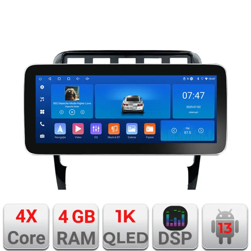 Navigație Android Porsche Cayenne 2002-2011, 12.3 inch, 4GB+64GB, GPS Bestseller