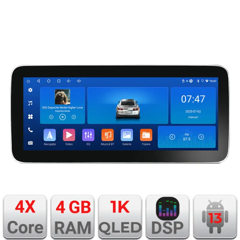 Navigatie Android Nissan Qashqai/X-Trail 2013-2018, 12.3 inch, 4GB+64GB Popular