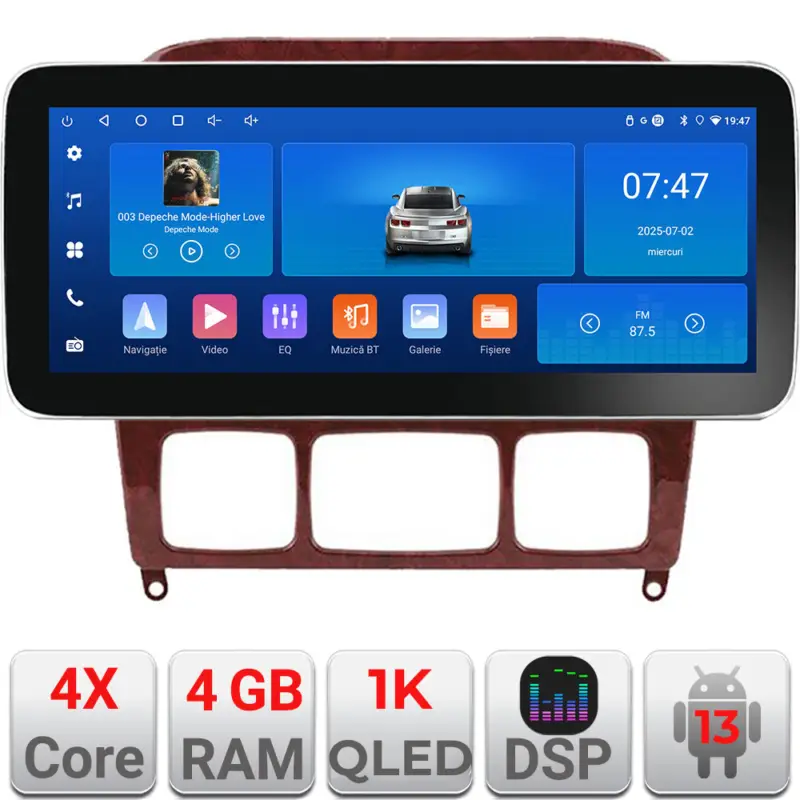 Navigatie Android Mercedes Clasa S W220 1998-2005, 12.3 inch, 4GB+64GB Livrare gratuită