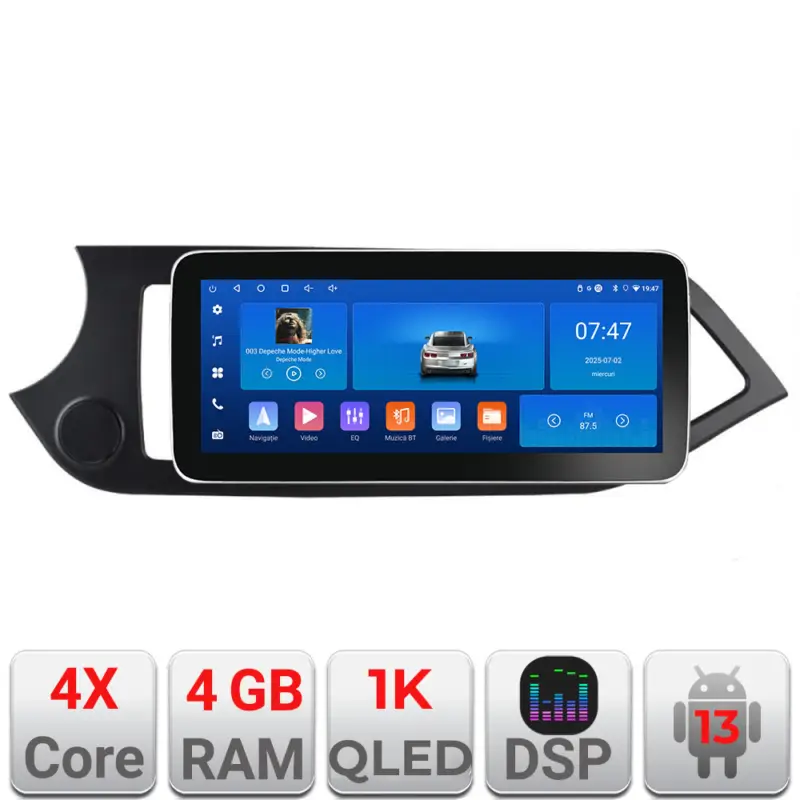 Cel mai bun preț Navigatie Android Kia Picanto 2011-2015, 12.3 inch, 4GB RAM, 64GB